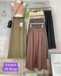 Elegant Vintage Hem Pleated Skirts With Belt